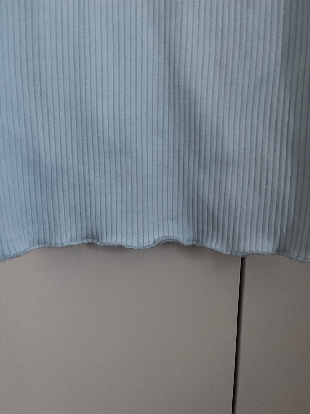 H&M Divided Light Blue Ribbed Flared Pants - Picture 4 of 6